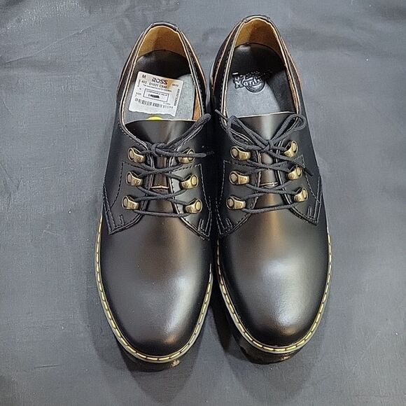 BRAND NEW DR MARTENS LEONA LOW BLACK VINTAGE SMOOTH HEELED SHOES G1 - Picture 3 of 16